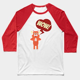 cat wow t-shirt Baseball T-Shirt